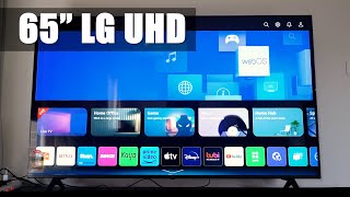 LG 65quot UR8050 4K UHD LED AI ThinQ WebOS Smart TV  Unboxing Installing amp Setting Up [upl. by Eilatam558]