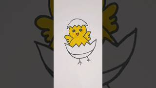 how to draw a cute chick step by steprongpencil easydrawing shorts satisfying [upl. by Shiri555]