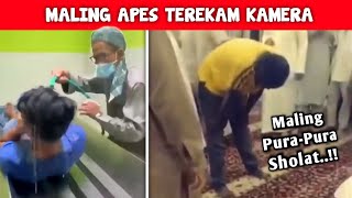 Maling Ketangkap PuraPura Sholat Aksi Nekat Maling Apes Yang Terekam Kamera [upl. by Sadick]