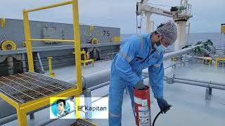 Testing of Foam Extinguisher on board [upl. by Eellah]