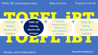 TOEFL iBT Listening Test 5  Answers with Explanation Strategies how to answer and get 3030 [upl. by Akinej]