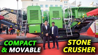 Compact amp movable stone crusher machine  EvoQuip Crushing and Screening solutions  bauma conexpo [upl. by Silliw]