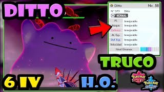 ★POKEMON ESPADA Y ESCUDO TRUCO COMO CONSEGUIR A DITTO 6IV HO SHINY★ [upl. by Bez]