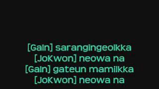 JoKwon amp GaIn  We Fell In Love Romanized Lyrics [upl. by Etakyram]