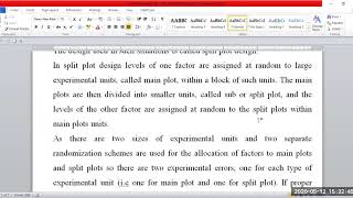 Introduction and Layout plan of Split Plot Design  Experimental Statistics P1 [upl. by Ekusoyr]