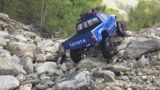 Axial Racing Spawn Wraith and SCX10 Up a Creek [upl. by Hamaso]