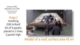 GSE INROOF SYSTEM  Rain Wind Test CSTB English [upl. by Ssitruc]