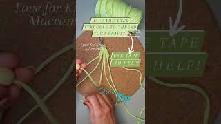 Have you ever struggled to thread your beads USE TALE TO HEPL YOU loveforknotsmacrame diy tips [upl. by Studner]