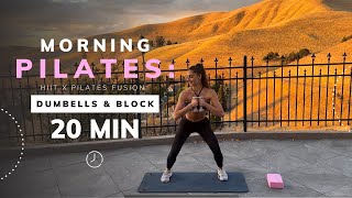 20 MIN Morning Pilates Workout  HIIT amp Pilates Fusion [upl. by Eenaej]