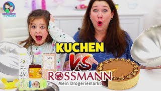 REAL FOOD vs ROSSMANN  Kuchenteig aus Babypuder Geschichten und Spielzeug [upl. by Aube855]