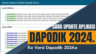 CARA UPDATE APLIKASI DAPODIK TANPA PATCH [upl. by Rentschler70]