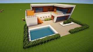 MINECRAFT GROßES MODERNES HAUS bauen TUTORIAL HAUS 104 [upl. by Melas]