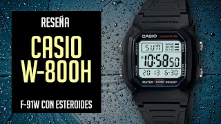 Feo Pero Funcional Reseña Casio W800H Reloj Retro Digital Resistente Casual Juvenil Japonés [upl. by Atinrehs]