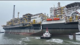 FPSO vessel sets sail from Yantai for Brazil [upl. by Xavier261]