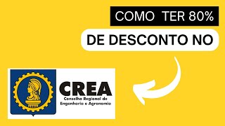 Como conseguir Desconto na anuidade do CREA [upl. by Say]