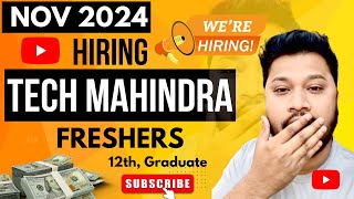 Tech mahindra hiring 2024 Work from home jobs 2024  job vacancy 2024 [upl. by Olzsal924]