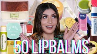 I Tried 50 Lip Balms So That You Dont Have To  Mini Reviews  Shreya Jain [upl. by Yeruoc]