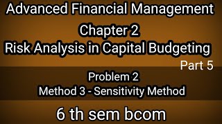 6th sem bcom AFM Ch 2 Risk Analysis in Capital Budgeting Method 3 Sensitivity Method problem 2 [upl. by Yerac38]