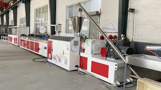 PVC Louver Panel Cladding Machine  WPC Wall Panel Extrusion Line  Dingkun Machine 0086 13210888321 [upl. by Guido]