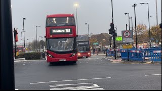 Buses at Beckton Bus station on 61124 [upl. by Kurland]