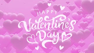 Pink Floating Hearts Screensaver Visuals Valentines Day Love Heart Loop Relaxation Video No Audio [upl. by Agostino]