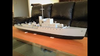 Building a simple RC Frigate from Balsa and Styrene [upl. by Ylicec]