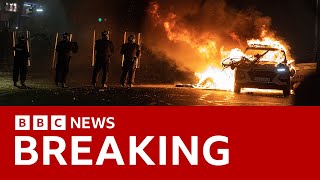 Dublin riots Police say more than 30 arrested  BBC News [upl. by Nemlaz]