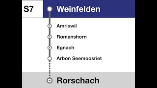 THB Ansagen » S7 Weinfelden — Romanshorn — Rorschach 2021  SLBahnen [upl. by Duncan]