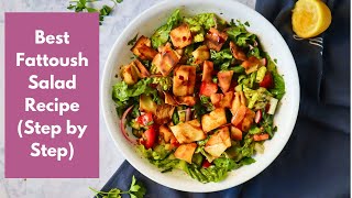 How to make the BEST Fattoush Salad Authentic Recipe [upl. by Nylimaj95]