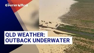 Outback Queensland under water bracing for severe flooding [upl. by Nnaillij]