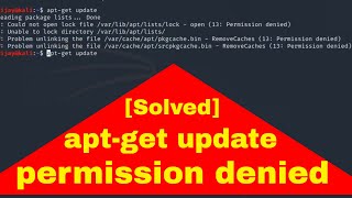 Solved apt get update permission denied [upl. by Grant]