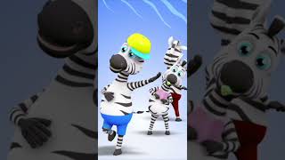 Zebra Doigts Famille Chanson shorts trending zebrafingerfamily reels rhymes [upl. by Attennot]