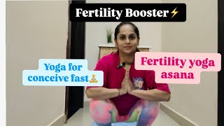 Yoga for boost fertility which helps to getting pregnant fast🧘🤰 [upl. by Eimmit]