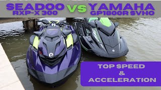 2021 SeaDoo RXPX 300 VS 2021 Yamaha GP1800R SVHO TOP SPEED amp ACCELERATION [upl. by Rocky]