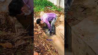 200M for removing lots of debris stuck in drain viral satisfying drainage shorts funny video [upl. by Llenrac]