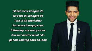 ISHARE TERE Lyrics  Guru Randhawa Dhvani Bhanushali [upl. by Rayham]