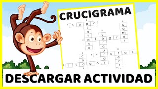 Crucigrama escolar para niños de primaria DESCARGA GRATIS 👇 incluye el cuento en PDF y Audio cuento [upl. by Piotr]