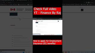 How to apply for Employement InsuranceEI benefits shorts ei unemployement canada employee [upl. by Alexa59]