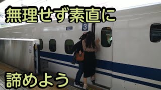 新幹線の駆け込み乗車失敗したのに無理矢理乗ろうとするとこうなります [upl. by Anec22]