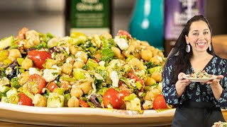 Mediterranean Chickpea Salad Ready in 15 Mins [upl. by Ulphi]