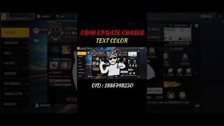 Ob46 Update Change  Free Fire Ob46 Update Change In Text Color  Garena Free Fire [upl. by Mac]