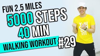 HAPPY and FAST 5000 Steps • Home Workout • Walking Workout 29 • Keoni Tamayo [upl. by Drarreg758]