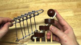 Baguenaudier Chinese Rings Desperado Centipede puzzles solution and tutorial part 2 [upl. by Tterej]