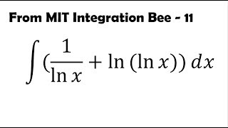 Integration by Parts MIT Integration Bee 11 [upl. by Natalie]