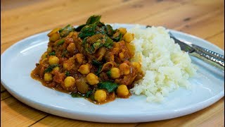 Chickpeas with Spinach and Tomatoes [upl. by Ocirederf]