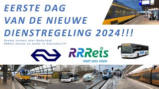 DE NIEUWE DIENSTREGELING 2024 is ingegaan Treinen door Nederland met bussen detreinreizigervlogt [upl. by Daloris162]