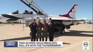 Two Utah Olympians experience ride of a lifetime with Air Force Thunderbirds [upl. by Mosera855]