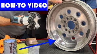 How to Polish Dull Aluminum Wheels to a Mirror Finish in SECONDS using Flitz Metal Polish [upl. by Alemap]