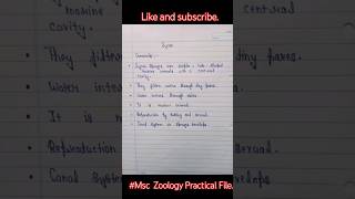 Msc zoology 1st semester Practical File Msc zoology Biology Practical File [upl. by Suirtimid]