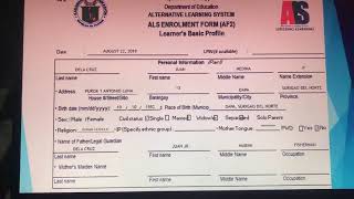 ALS Enrollment Form AF2 [upl. by Carolan914]